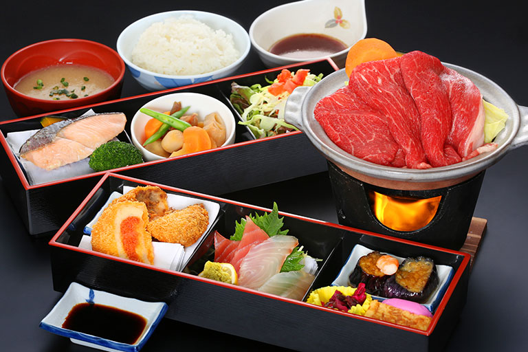 Japanese beef On a ceramic plate meal
